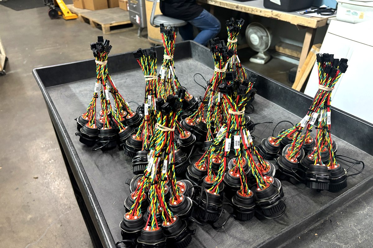 QCS cable assemblies — circular connector assemblies inspected and ready
